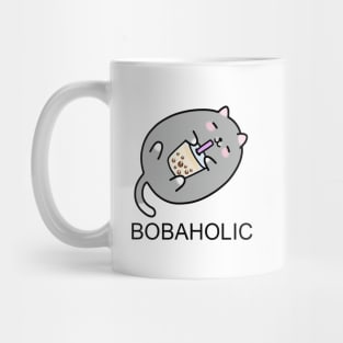 Grey Chubby Boba Cat Needs More Boba! Mug